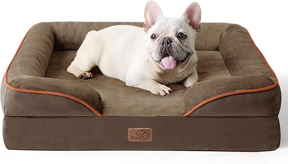 Bedsure Medium Dog Bed Sofa - Washable Orthopedic Dog Couch, 71x58x16cm