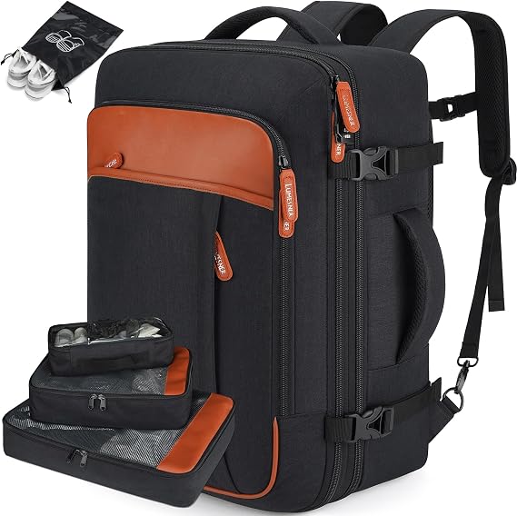 Lumesner Carry on Backpack, Extra Large 40L Flight Approved Travel Backpack for Men & Women,Expandable Large Suitcase Backpacks