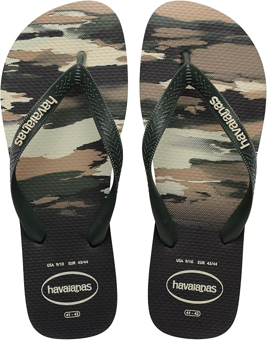 Havaianas Top Camu Green 33 34 Flip Flops Unisex Kids