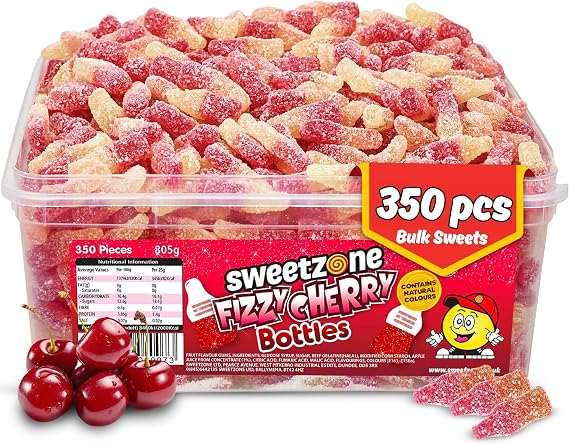 Sweetzone Fizzy Cherry Cola Bottles 805g 350pcs