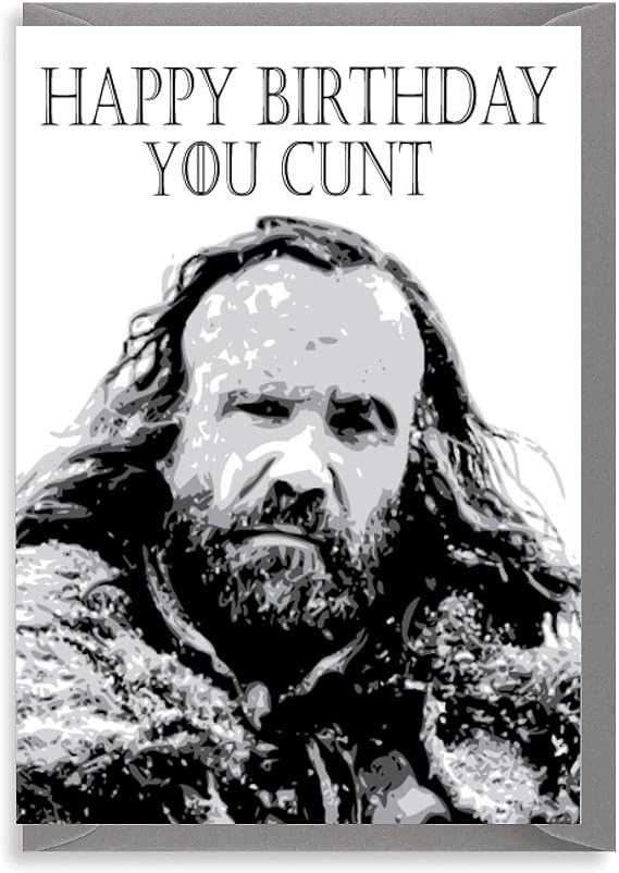 Rude Birthday Card for Him – Medieval Hound Warrior C363