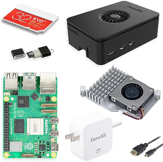 CanaKit Raspberry Pi 5 Essentials Starter Kit 8GB RAM