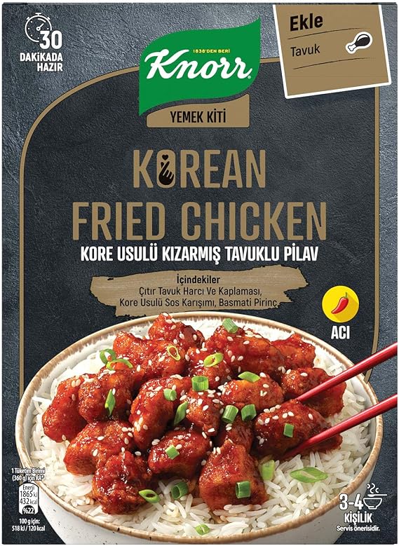 Knorr Yemek Kiti Kore Usulü Kızarmış Tavuklu Pilav 3-4 Kişilik 370g
