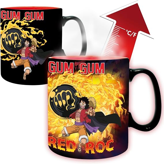 ABYSTYLE One Piece Luffy vs Kaidou Heat Change Ceramic Novelty Coffee & Tea 460ml / 15.5oz Mug