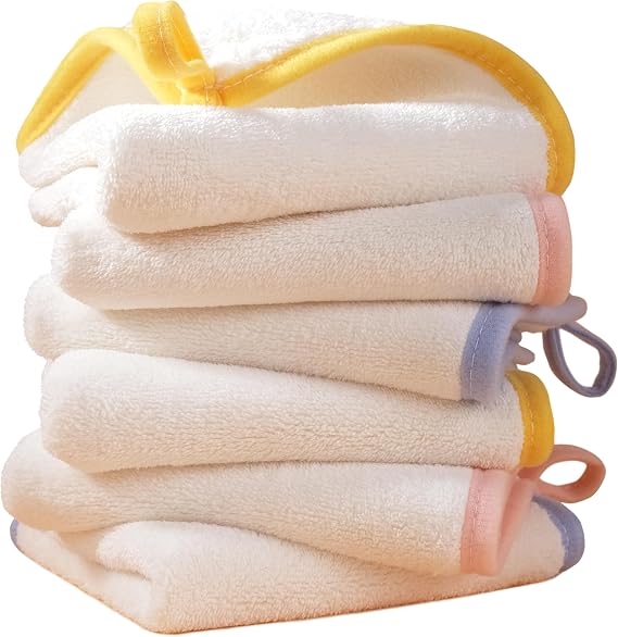 Polyte Baby Wash Cloths Microfibre Hypoallergenic 10 x 10 Inches Pack of 6