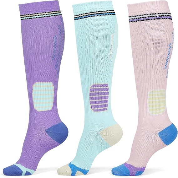 Compression Socks Women Men Flight Knee High Support Stockings