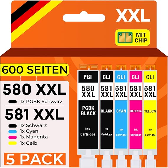 Supply Guy Printer Cartridges Compatible with Canon PGI-580 CLI-581