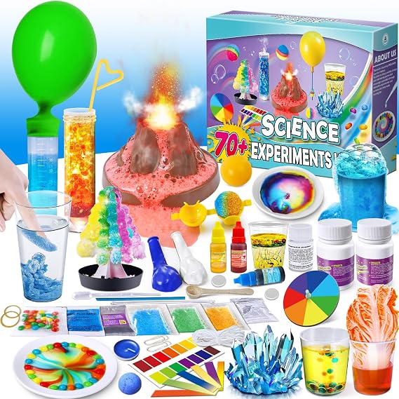 UNGLINGA 70+ Experiments Science Kit for Kids, Fun Educational S.T.E.M Toys