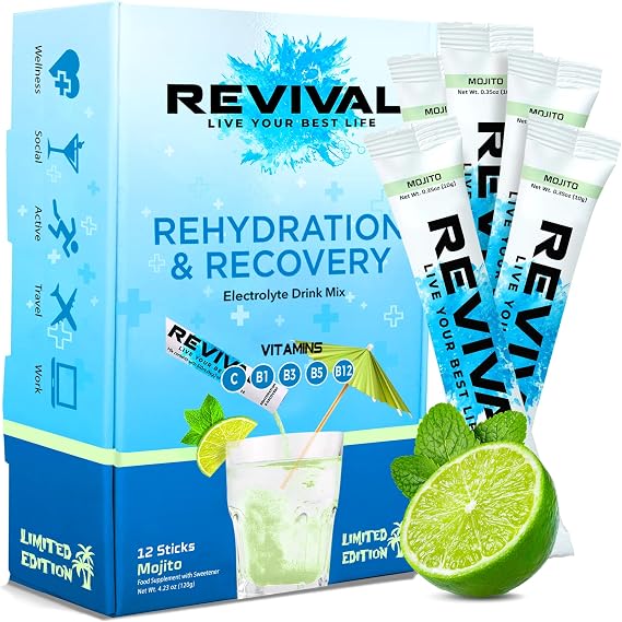Revival Rapid Rehydration Electrolytes Powder | High Strength Sachet Drink