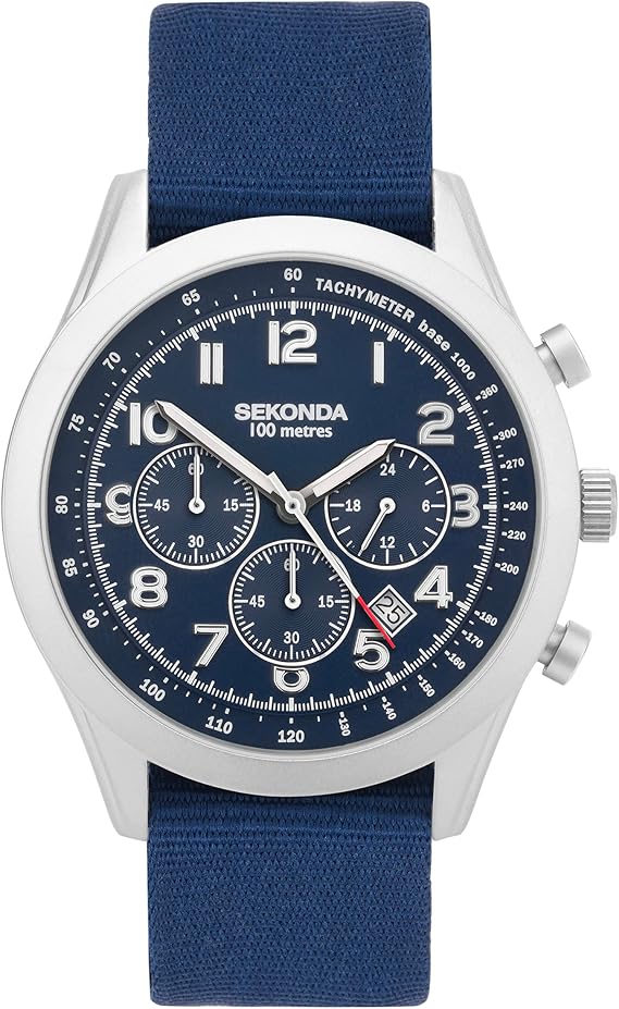 Sekonda Mens Military Style Chronograph Watch (Blue) 30066