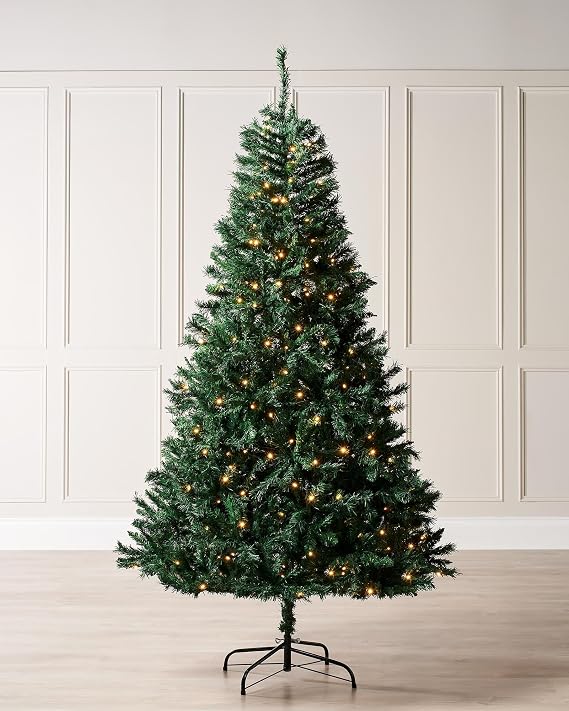 WeRChristmas 9ft Pre-Lit Mixed Pine Christmas Tree