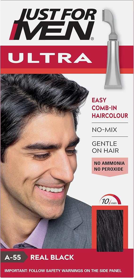 Just for Men Ultra, Hair Colour Dye, A55 Real Black