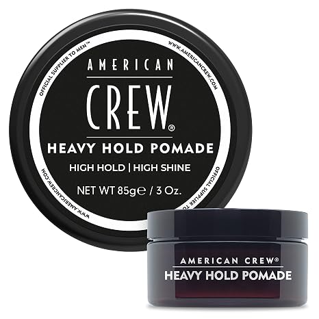American Crew - Heavy Hold, Men's Hair Pomade, Brings Hold and Shine, High Durability, for Intact Hairstyle, with Glycerin - 3 oz (2 Pack)