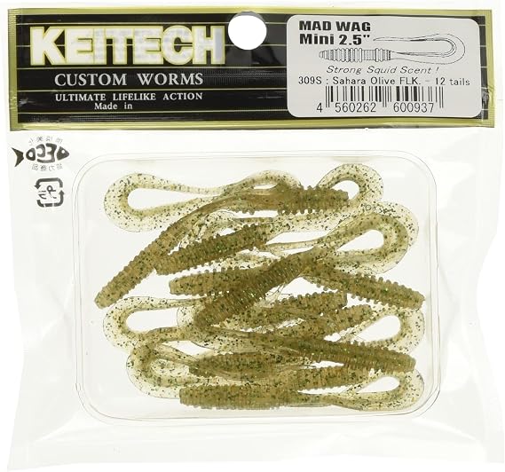 Keitech Mad Wag Mini 2.5" #309 Sahara Olive Flake