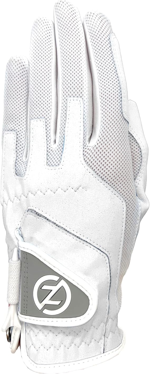 Zero Friction Ladies Performance Right Hand Synthetic Golf Glove, One Size, White