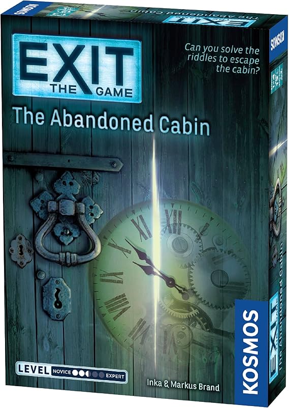 Thames &amp; Kosmos - EXIT: The Abandoned Cabin - Level: 2.5/5 - Unique Escape Room Game - 1-4 Players - Puzzle Solving Strategy Board Games for Adults &amp; Kids, Ages 12+ 692681