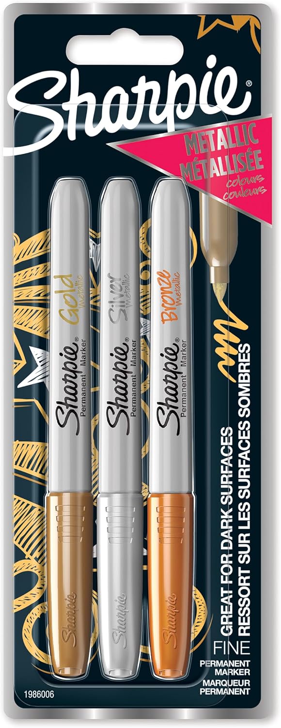 Sharpie Metalik Markör, Karışık 3lü Paket