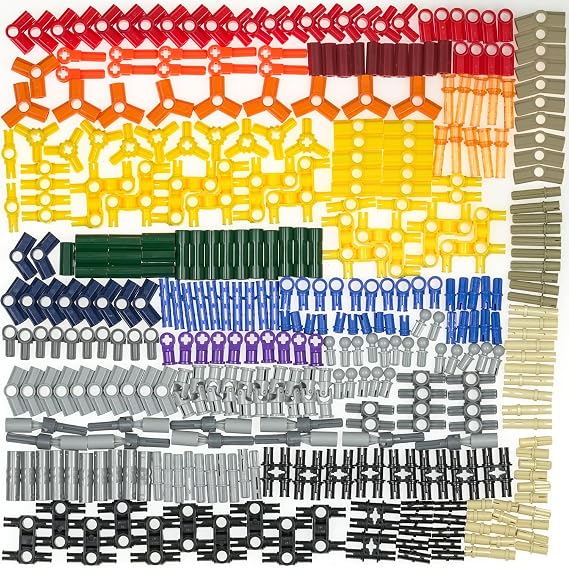 370 Pcs Technical-Part Compatible with Technic Building Block Set, Axles and Pins Connector, MOC Replacement Kit for Technical Building Blocks