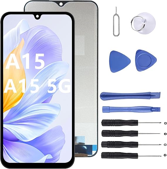 MP+ A15 Screen Replacement for Samsung Galaxy A15 4G / A15 5G with Repair Tools Kit, LCD Touch Display Digitizer Assembly for SM-A155F,SM-A156B, Fix Broken, Unresponsive or Black Screen