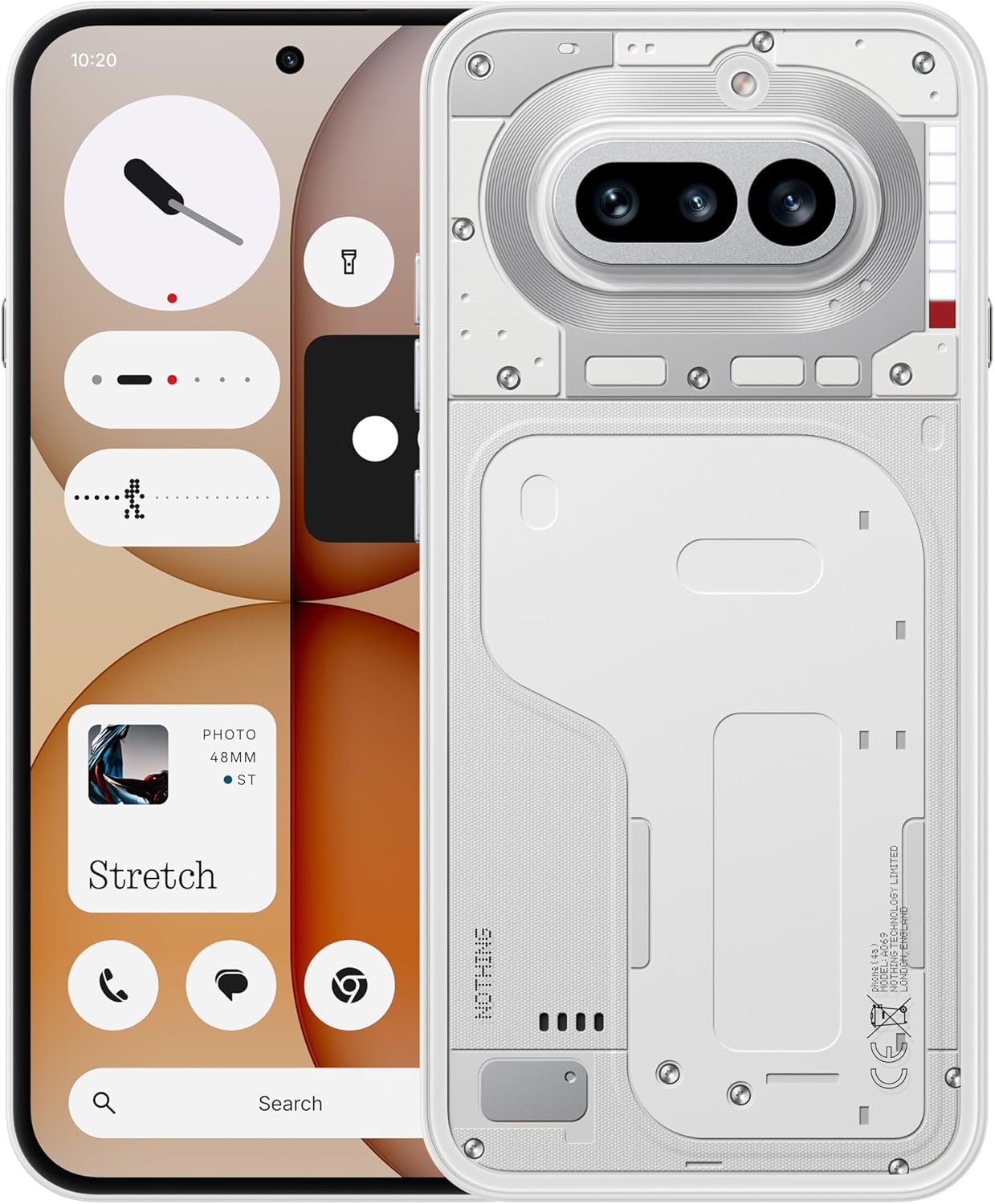 Nothing Phone 4a - 50 MP Triple Camera with Up To 70X ultra Zoom, Transparent Design Smartphone, Long Lasting Battery and 50W Fast Charge, 120Hz AMOLED Display and Glyph Bar, 8GB  256GB - White