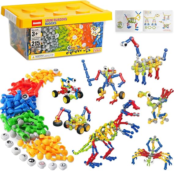 215-Piece STEM Building Toy Children 4-8 Birthday Gift for Boys