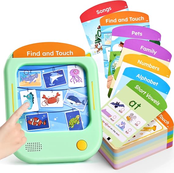 JoyCat Kids Learning Tablet, Phonics Talking Flash Cards with 156 Pages
