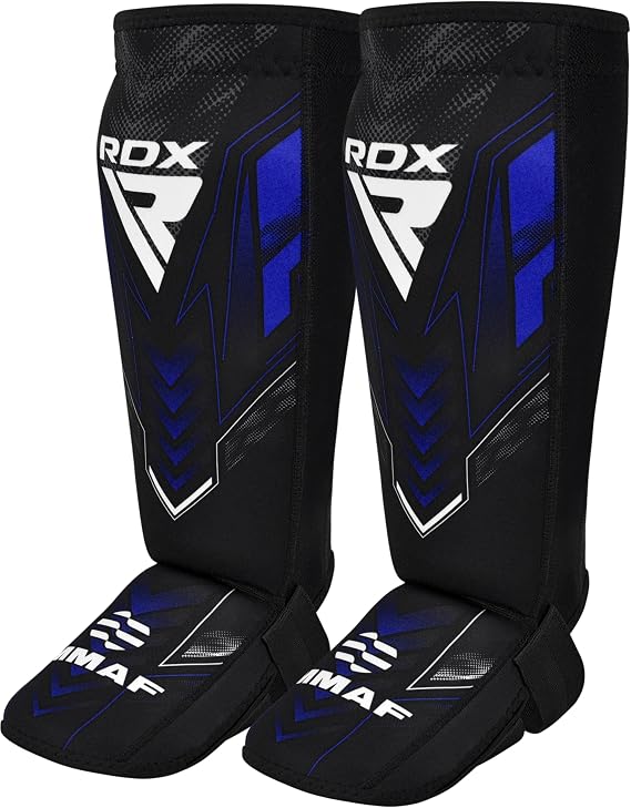 RDX IMMAF Approved Shin Guards, Competition Level Neoprene Shin Pads for Sparring and Grappling, MMA, Kickboxing, Mixed Martial Arts, Professional Shin Insteps Protection, Men Women Home Gym Workouts