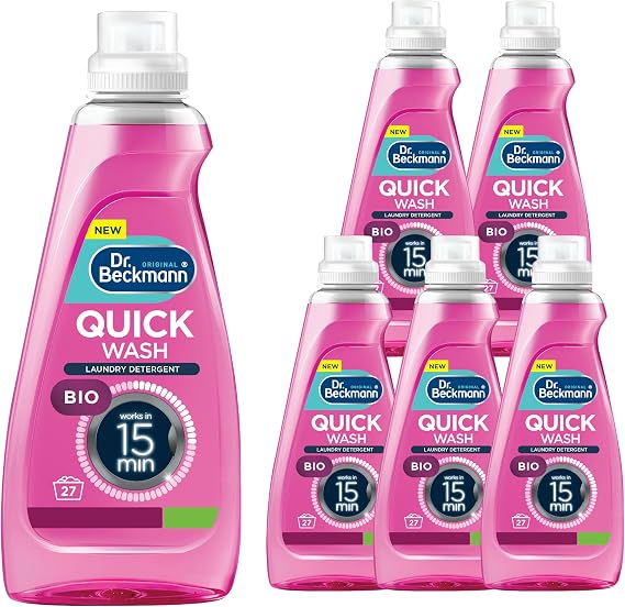Dr. Beckmann Quick Wash Laundry Detergent - BIO, 810ml, Pack of 6