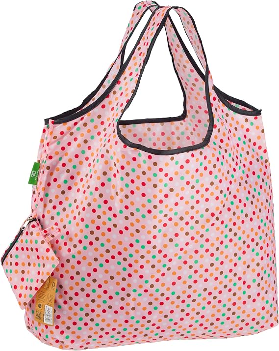 ECO CHIC Foldable Reusable Large Recycled Grocery Bags Lightweight Shopping Tote Bags with Storage Pouch