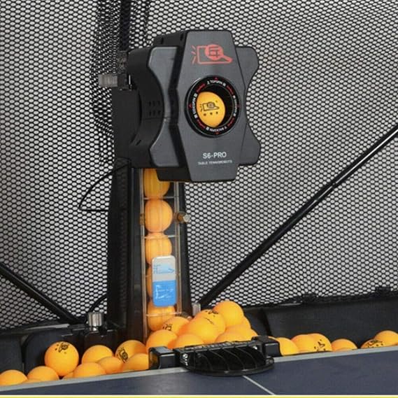 Table Tennis Robots, Table Tennis Robot With Net 50W Ping Pong Robot Table Tennis Ball Launcher Machine Automatic Ping Pong Ball Machine Robot 30-90 Balls/Minute