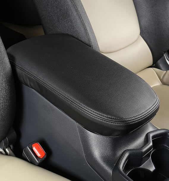 Birbenbenビルベンベン アームレストカバー ミニブラシ付き トヨタ RAV4 2019-2025用、レザーセンターコンソールカバーミドルコンソールカバーパッドプロテクター 2020 2021 2022 2023 2024 RAV 4 ハイブリッドインテリアアクセサリー