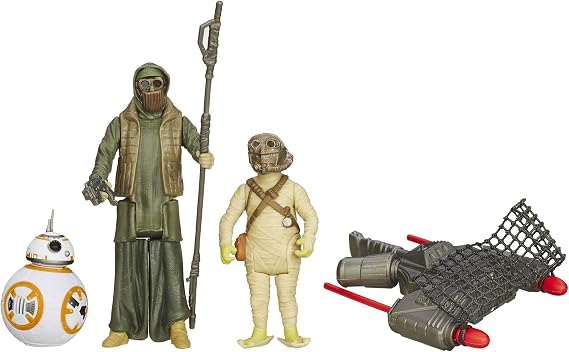 Star Wars The Force Awakens 3.75-Inch Desert Mission BB-8 and Unkar's Thug Figure (Pack of 3)