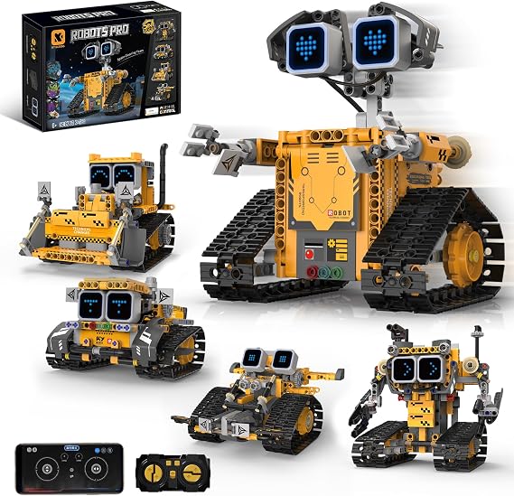 Sciencow STEM Robot Building Kit 5 in 1 Remote Control Building Toy Kit Christmas Birthday Gift for 8 9 10 11 12 13 14 Years