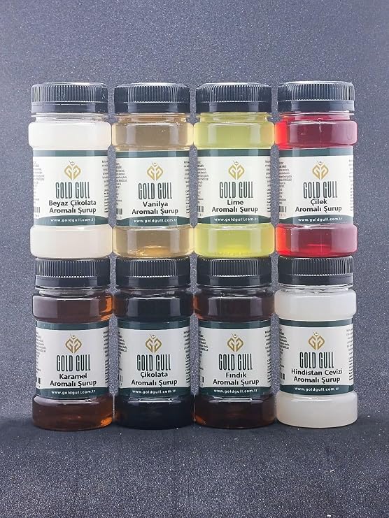 B. Çikolata,H. Cevizi,Karamel,Fındık,Vanilya,Çikolata,Lime&Çilek Aromalı Kahve&Meyve Ş. 8 x 80 ml.
