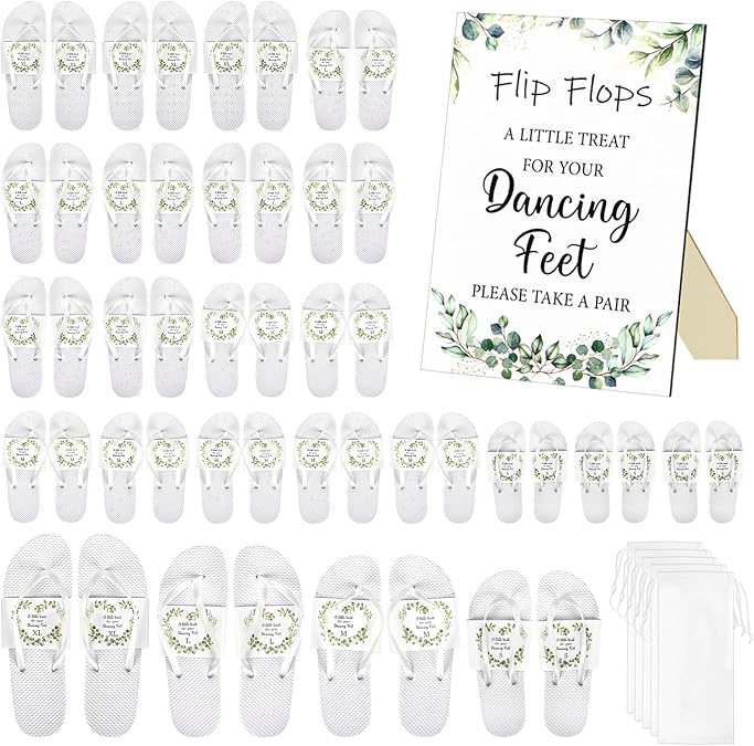 24/48 Pairs Bulk Flip Flops For Wedding Guests Beach Pool Dancing Party