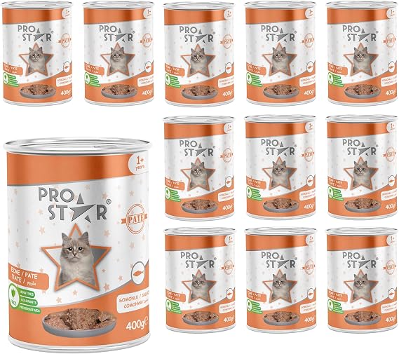 Prostar Yetişkin Kedi Somonlu Pate Yaş Mama 400 Gr x 12 adet