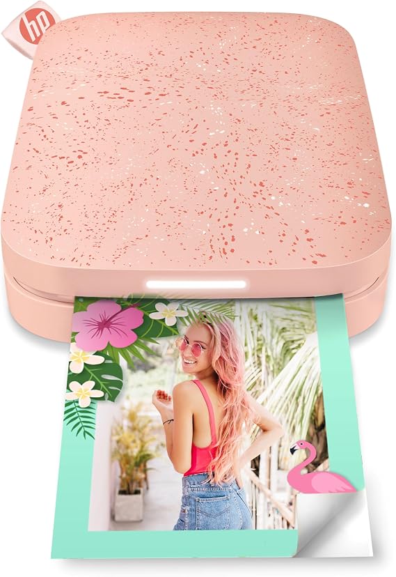 HP Sprocket 2x3 (5.1x7.5 cm) Instant Smartphone Photo Printer, Portable Color Wireless Mobile Printer, Zink Sticky-Back Photos, Print from App on Compatible iOS & Android Devices with Bluetooth, Pink
