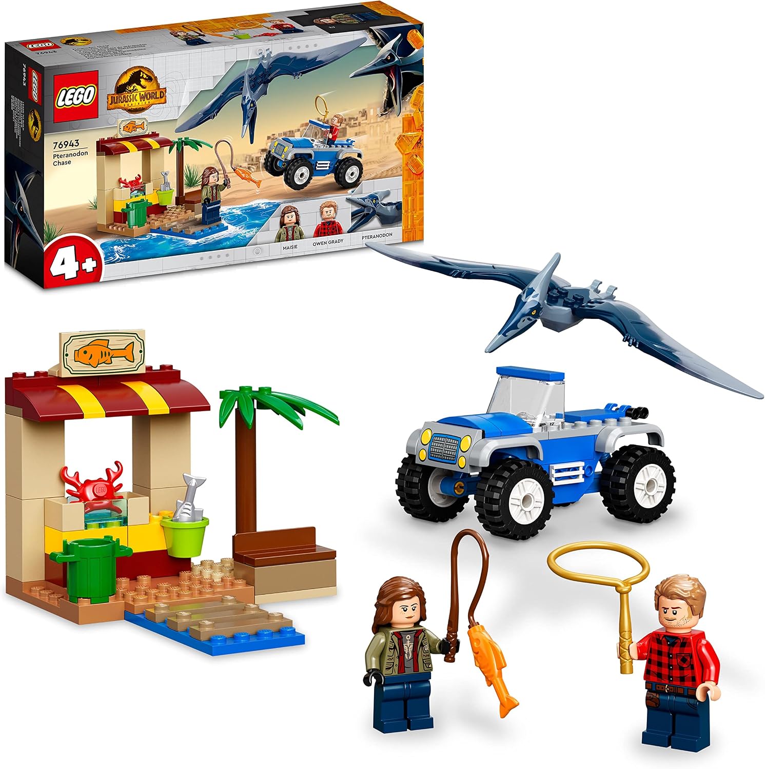 LEGO® Jurassic World™ Pteranodon Takibi 76943-4 Yaş ve Üzeri Çocuklar için Dinozor Oyuncağı Yapım Seti (94 Parça)