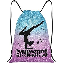 Gymnastics Drawstring Bag, Gymnastic Drawstring Backpack for Girls Women, Lightweight String Gymnastics Bag for Training Dance Sports Gym Yoga