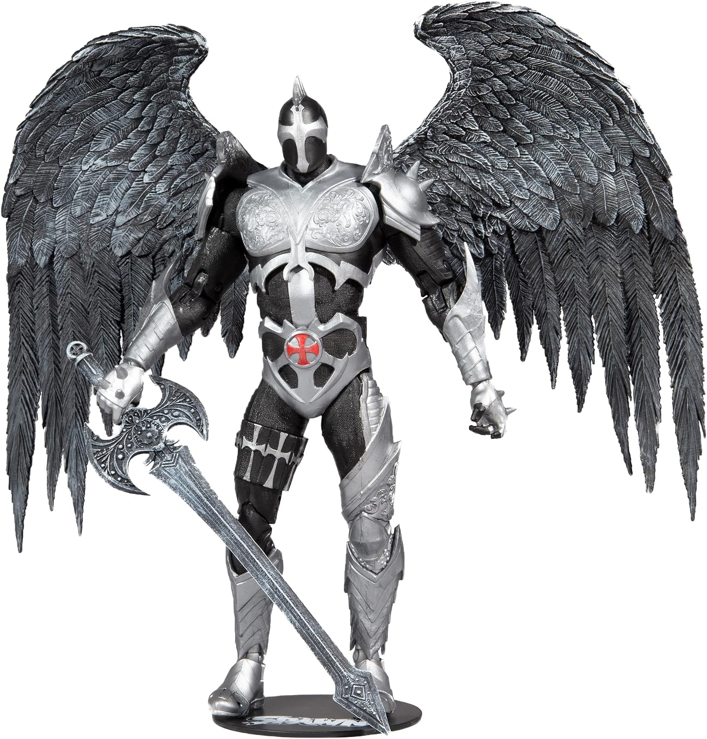 McFarlane Toys, Spawn Comic 7-inch The Dark Redeemer Spawn Action Figure with 22 Moving Parts, Collectible DC Figure with Accessories and Collectors Stand Base – Ages 12