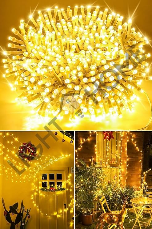 80 LED 10 Metre Pilli Gün Işığı Işık Zinciri Bahçe Balkon Teras Süs Aydınlatma, Dekoratif Peri Led, Parti Düğün Noel Oda Dekoru, Enerji Tasarruflu [Enerji Sınıfı A]