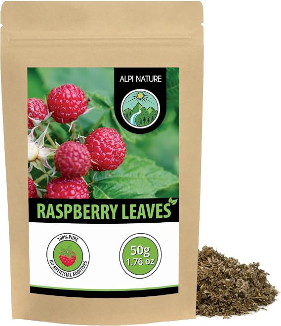 Alpi Nature Raspberry Leaf Tea 50g 1.8 oz, Loose Leaf Tea, Dried and Cut Raspberry Leaves