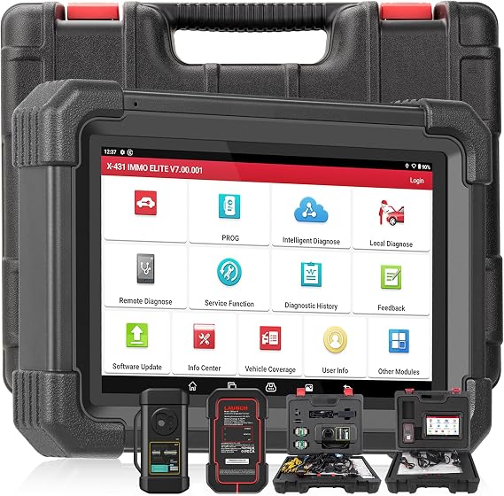 LAUNCH X431 Scanner Elite 5.0 | プログラマー、CANFD & DoIP、アクティブテスト、フルシステム、スキャンツール、ENG、SRS、ABS、AT、2年間の無料アップデート、プロフェッショナル、診断。