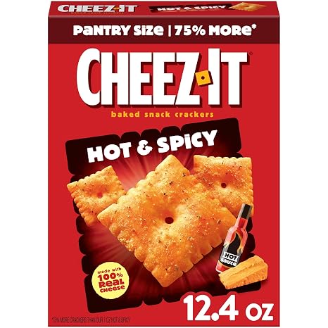 Cheez-It Baked Snack Crackers Hot & Spicy 12.4 oz Box