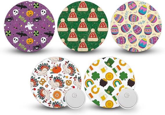 30Pack Libre 3 Plus Sensor Covers Waterproof, Festival