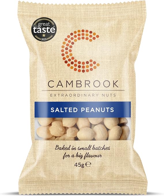 Cambrook - Baked & Salted Peanuts, 45g Bag