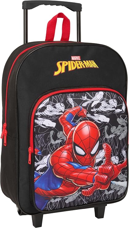 SPIDER-MAN – Children's Backpack with Compact Trolley, Ideal for Children of Different Ages, Comfortable and Versatile, Quality and Resistance, 13 x 43 x 15 cm
