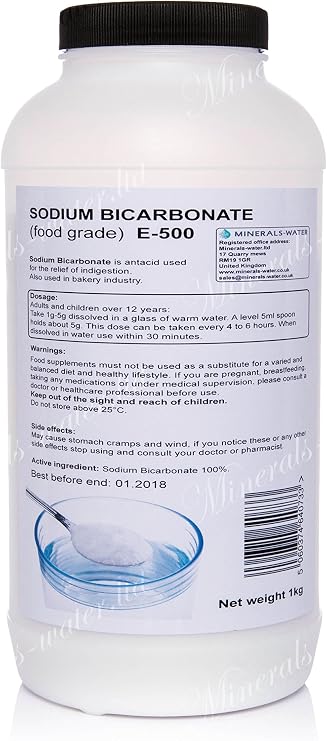 1kg Sodium Bicarbonate(Food Grade) Baking sodaBI CarbExcellent Quality!BottleMake Sure to Checkout with Minerals-water.ltd to get What's on The Picture