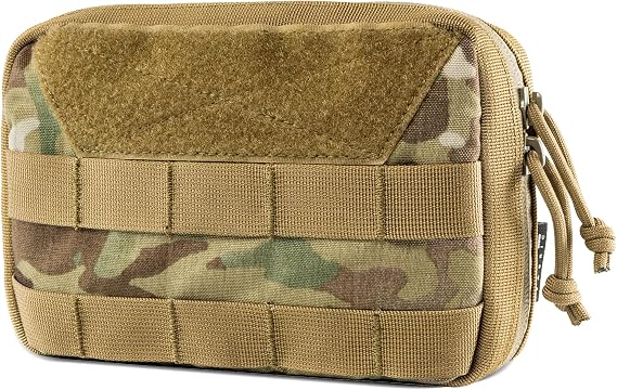 OneTigris Molle EDC Bag, Cordura Nylon Military Tool Bag Tactical Accessory Bag for Gadget Utility Outdoor, Sports, Hiking, Camo-Basic Version