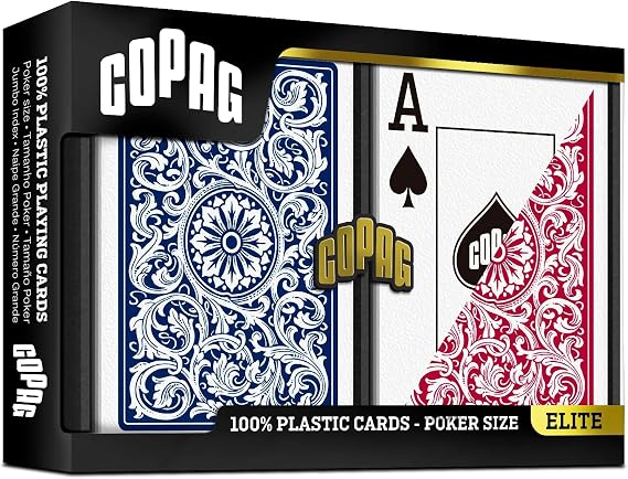 Copag Elite Jumbo Face 2 Index Blue/Red Double Deck